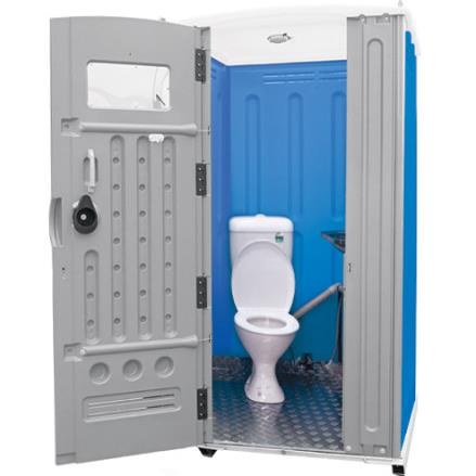 Sewer Connect toilet with door open